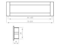 Ручка-раковина 128мм (L144мм) черный матовый