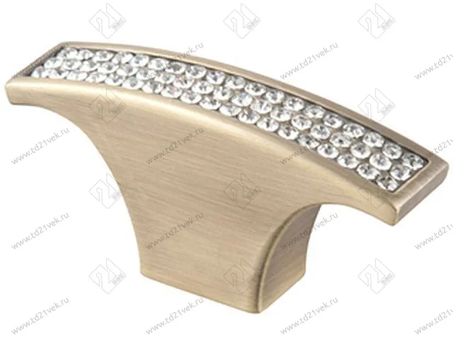 CRL07 BA Ручка-кнопка с кристаллами, бронза <50/250> 1