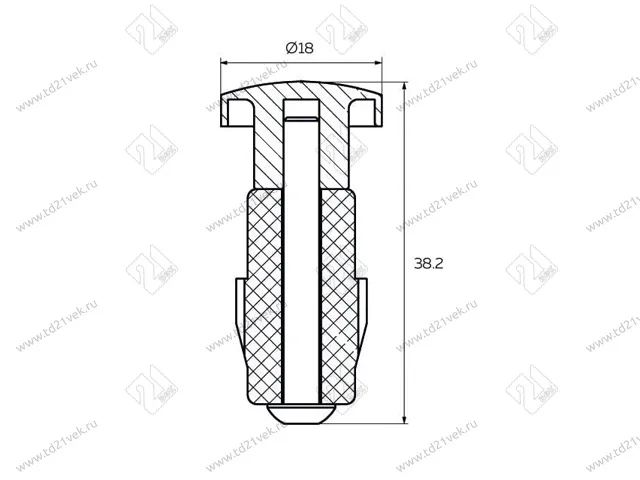 Заглушка рейлинга модерн хром 3