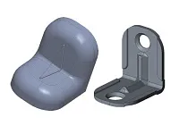 Уголок крепежный 20х20х16 мм, серый c пластиковой крышкой