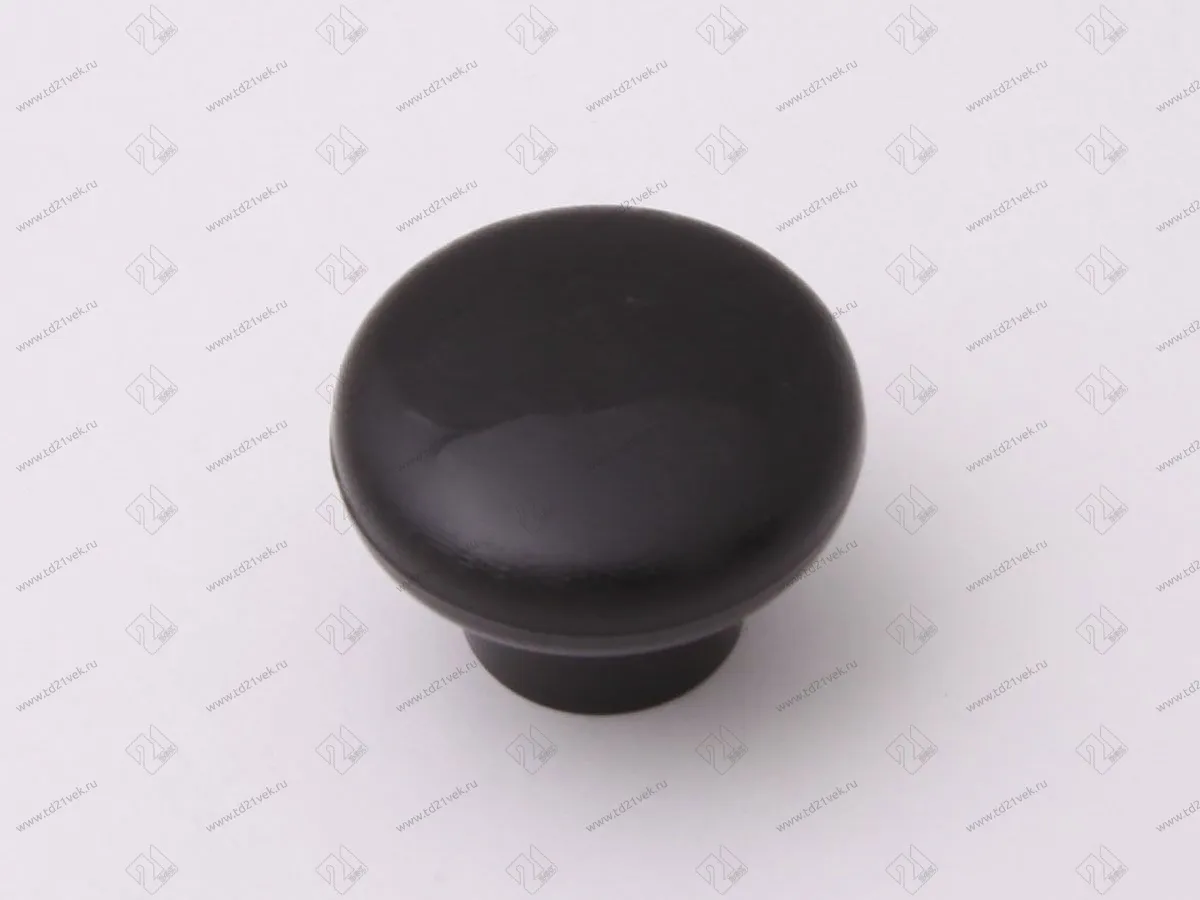 Ручка-кнопка пластиковая №2   (черный)<100> 1