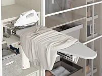 S-6616-W Выдвижная гладильная доска с фасадом в 400 базу, Starax, белый