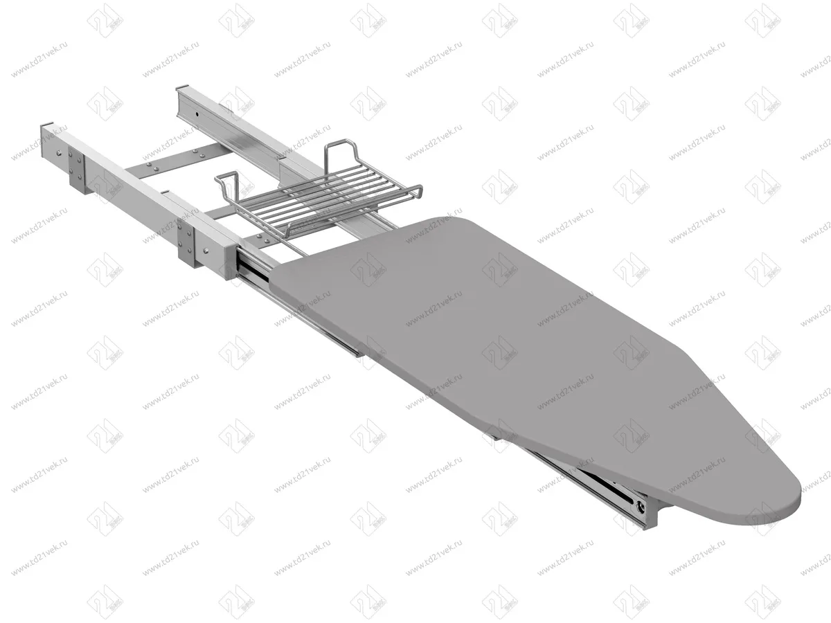 S-6616-G Выдвижная гладильная доска с фасадом в 400 базу, Starax, серый 3