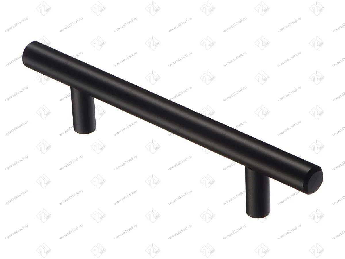 R-3020-096 BL  Ручка-рейлинг D=12мм, 96 мм, матовый черный <20/100> 1