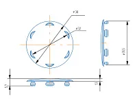 Заглушка для технологических отверстий, D35 мм, коричневая