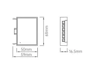 Блок управления подсветкой сенсорный 59х68х16,5мм, умный дом, 12VDC/100W, черный