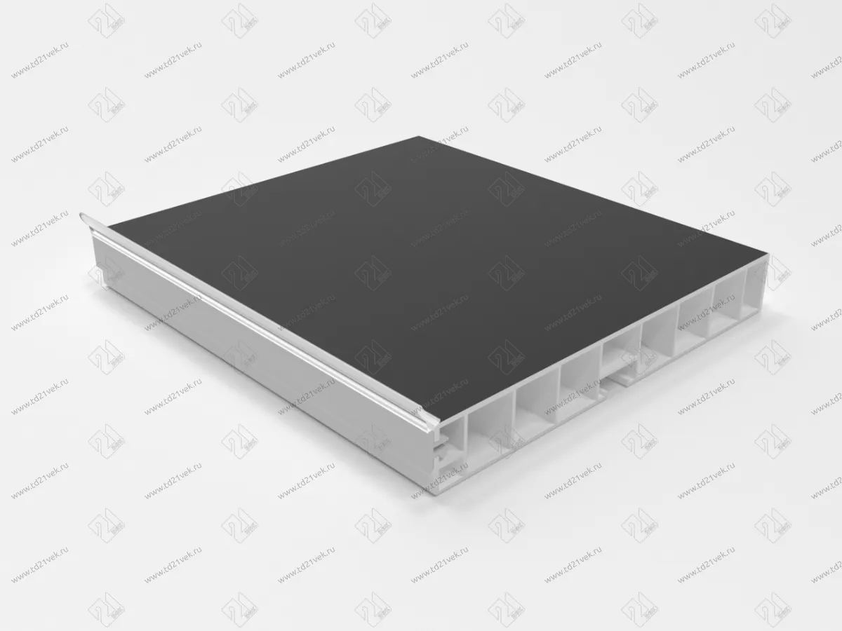 Цоколь кухонный 4м с силик.пр., черный H-100 <15> 1