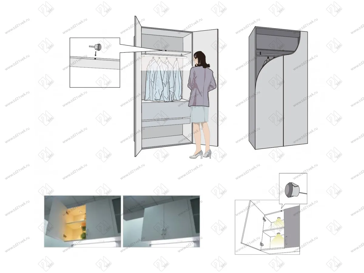 08.112.01.250 Выключатель ИК PM 218B на открывание двери, датчик черный, провод 2 м белый 3