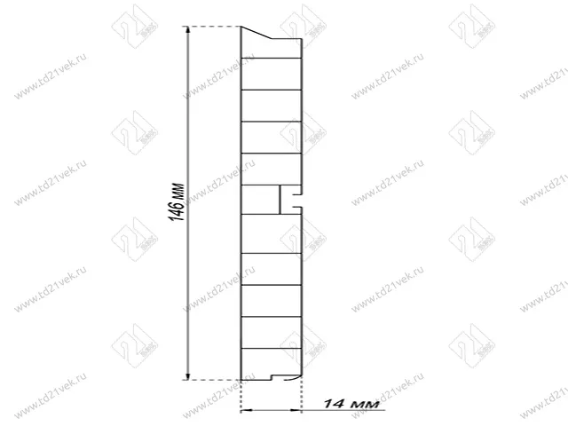 Цоколь кухонный 4м, H150 мм, белый 2