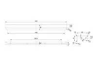 RT110BL.1/000/1200 Ручка торцевая 1056 мм матовый чёрный <20>