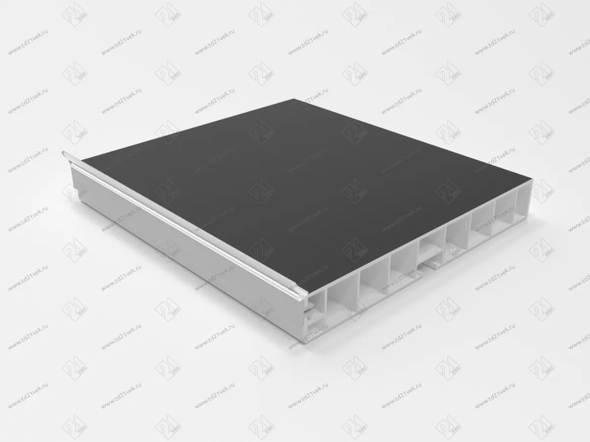 Цоколь кухонный 4м с силик.пр., чёрный глянец H-100  <15> 1