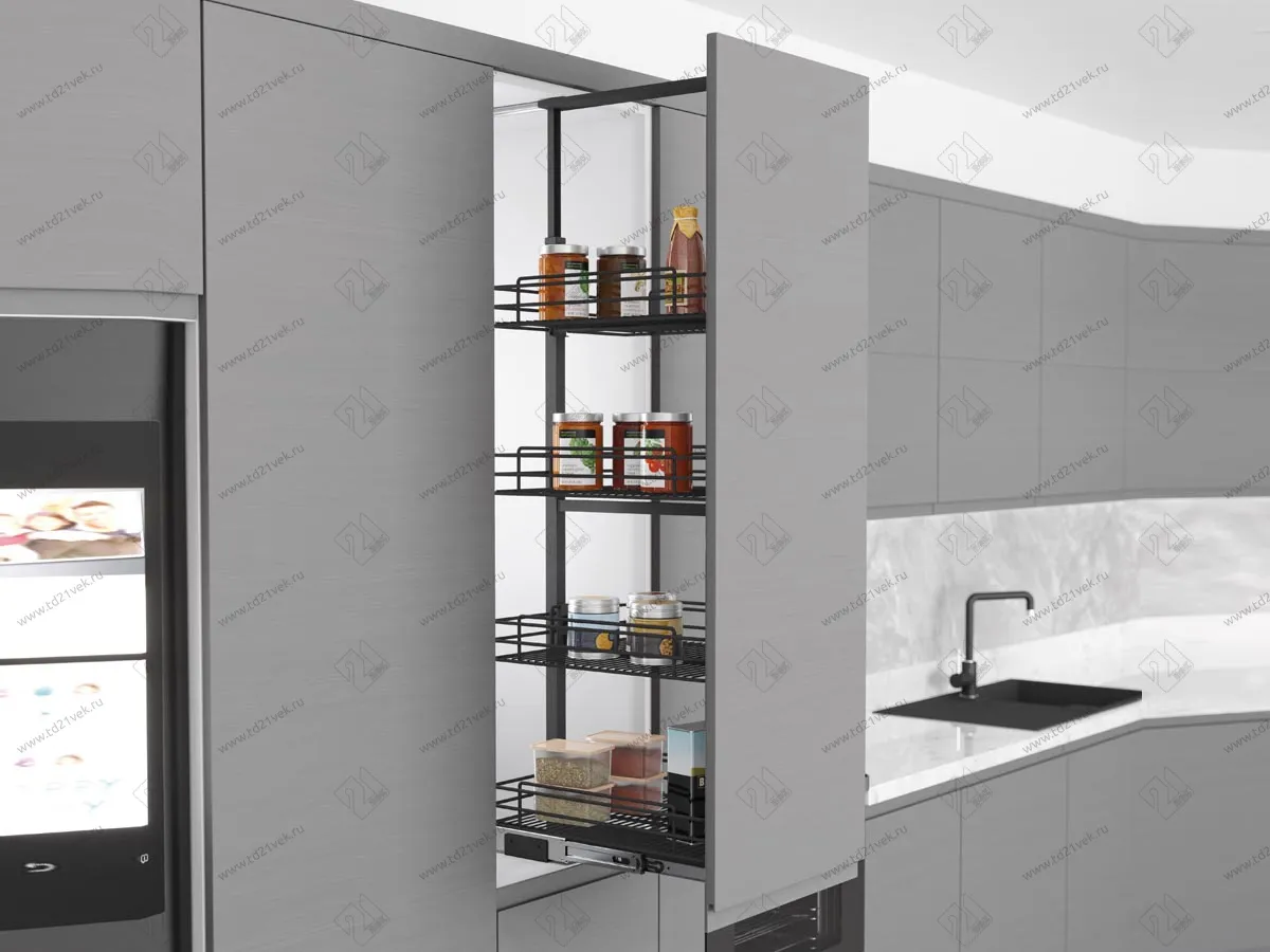 S-1125-A Шкаф-колонна в базу 300 мм, Starax, 5-ти ярусная, (230х510х1400-1550 мм) 1