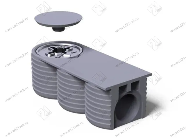 102-01-72-303 Стяжка Mesan Linco 16мм d18хh13,5мм (корпус/эксц./заглушка), серый<500/3000> 1