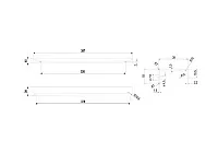 RT110BL.1/000/400 Ручка торцевая 320 мм матовый чёрный <20>