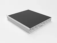 Цоколь кухонный 4м с силик.пр., чёрный глянец H-100  <15>