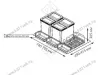S-2554-A Система сортировки в базу 800 мм, Starax Order2, (740-705x490-415x305 мм), антрацит превью 3