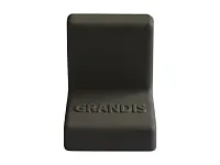 Уголок крепежный 20x20 мм толщ.1,2мм с крышкой, черный 10-436P <400/4000>