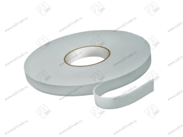 Лента двусторонняя для зеркал 19мм х 10м, белая 1