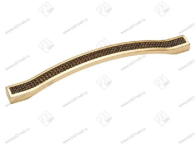 Скоба "Оскар" со стразами 5348-04/128 (мат.золото) <30/180> 1