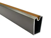 Штанга прямоугольная RALPHIE, 28х20х3000 мм с демпфером, серый