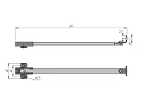 Кронштейн мебельный, СТ 105, цинк
