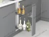 S-2413-08-C Бутылочница 150, Starax, 2-х ярусная, направляющие Blum Tandem, выдвижение 7/8, (106х475х495), правая, хром превью 1