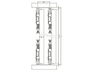 LC 75 AY Механизм раздвижных дверей Lucido, 1 коробка= 4 ролика, Starax