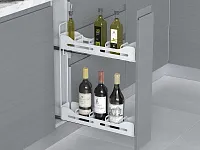 S-2661-U-W Бутылочница 150, Starax, направляющие Blum Tandem, (108х475х556 мм), выдвижение правое, белая