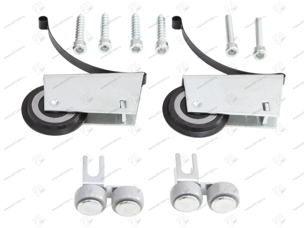 Комплект роликов на 1 дверь, асимметрия, стандарт, 37,5 мм 1