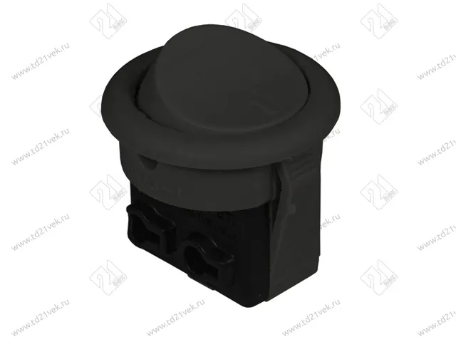 09.106.08.113 Выключатель врезной круглый D23мм, черный 1