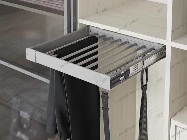 S-6208-G Брючница в базу 900 мм, Starax, (850-880х470х95 мм), серая 1