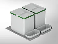 S-2532-G Система сортировки в базу 600 мм, Starax Order, 2 ведра, серый