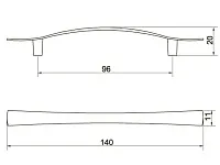 Скоба "Оскар" 5206-06/96  (хром) (ST) <50/600>