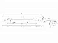 RT111BL.1/576/700 Ручка торцевая 576 мм матовый чёрный <20>