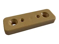 Подпятник мебельный пластиковый, бук/бежевый, 50х17хh6 мм, под саморез/гвоздь