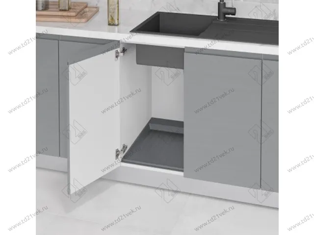 S-2262-G Поддон гигиенический под мойку Starax в базу 600мм (620x580x40) серый 4