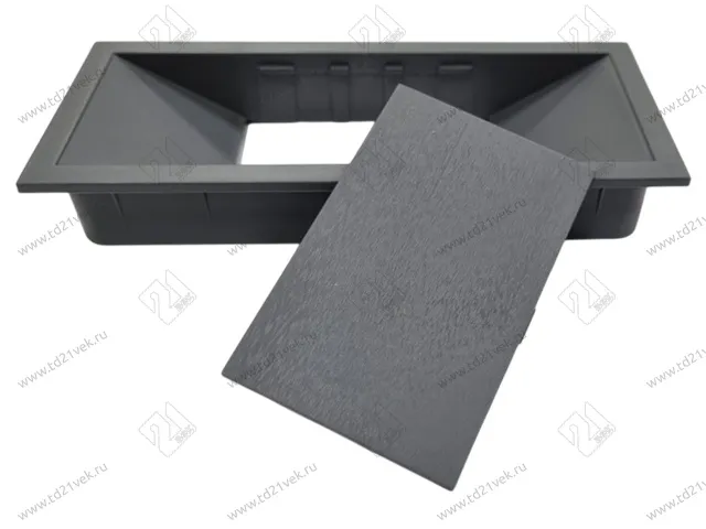 Заглушка кабель-канала, 156х66х22мм, темно-серый 2