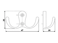 K207GP.7 Крючок мебельный K0730 золото  <50>