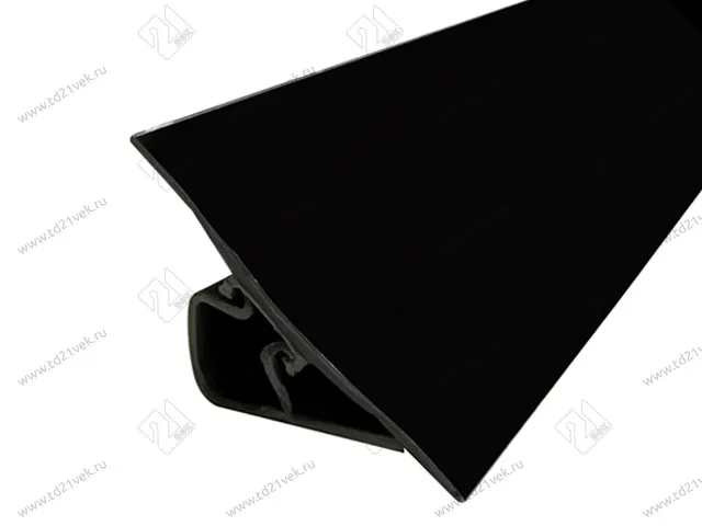 Плинтус для столешницы гибкий, черный матовый, 3 метра, Аврора 23, в комплекте заглушки и уголки 1