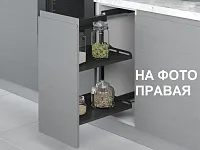 S-2792-US-A Бутылочница 350, Starax, 2-х ярусная, направляющие Blum Tandem, (305х470х635 мм), с доводчиком, полное выдвижение, правая, антрацит