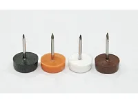 Подпятник с гвоздем d15*h24мм, Стандарт, гвоздь-2мм, бежевый