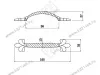UZ-ROYAL3-96-10-03 Ручка GTV ROYAL3 C=96мм, белый/золото <25> превью 3