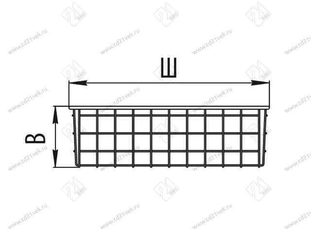 Корзина сетчатая 120*400*400 мм, метал.cеребристый <4> 2