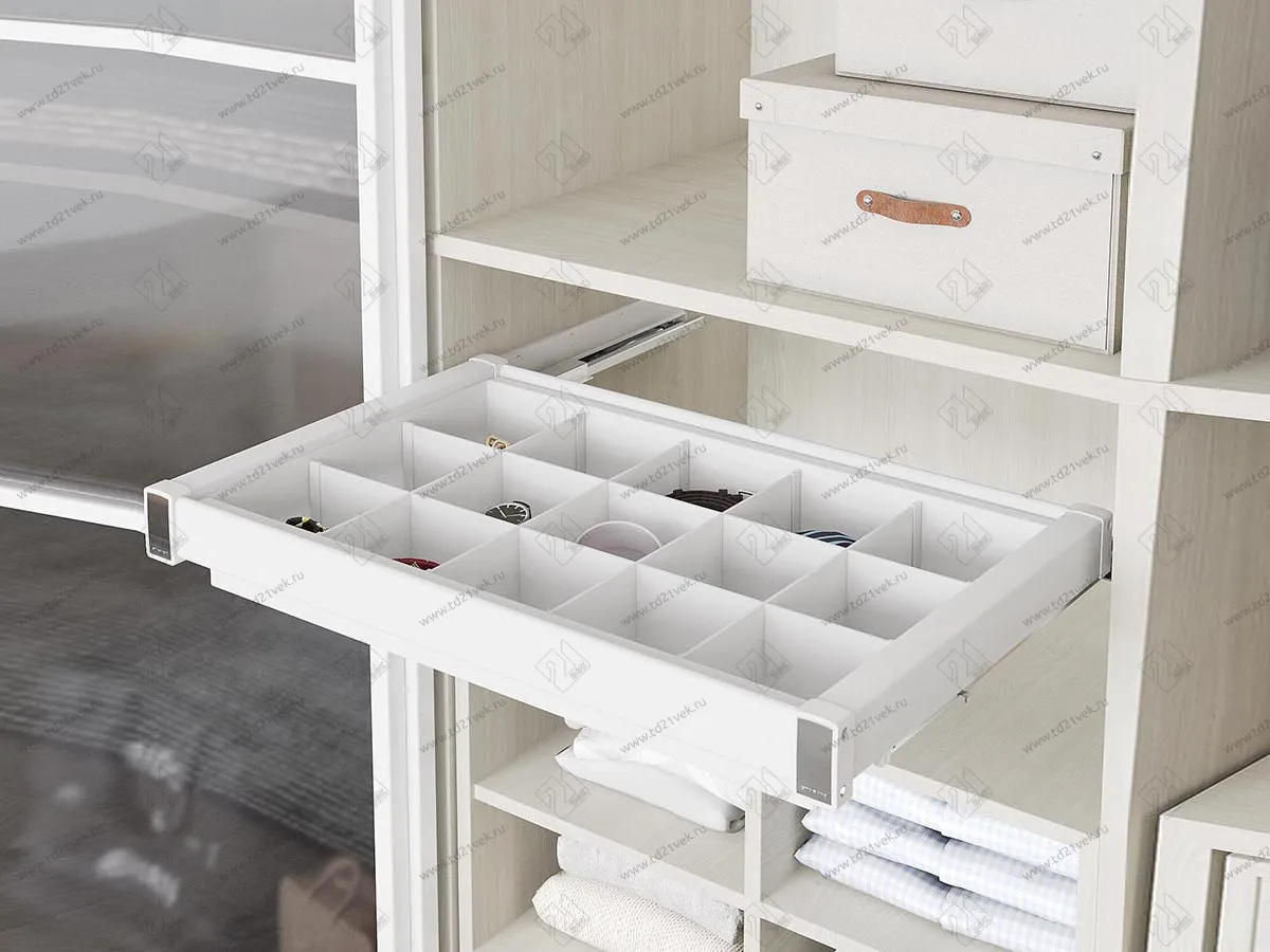 S-6717-W Ящик для аксессуаров в базу 800 мм, Starax, (760-790х475х100 мм), белая 1