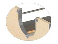 105-91-11-303 Ограничитель Mesan (вертикальный) для сифона U-образный 220мм, серый