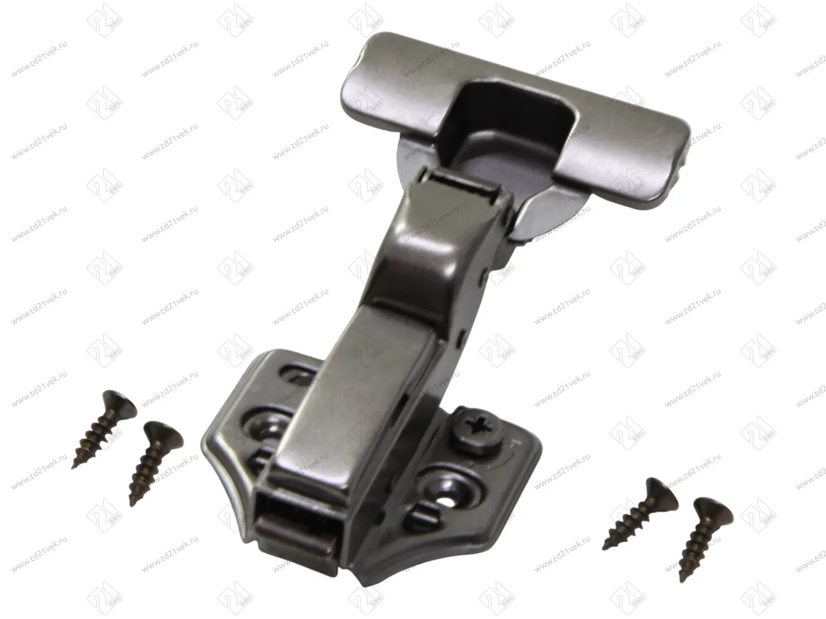 Петля 3D вкладная 16мм, с планкой H=2мм, CLIP, c доводчиком, черный 1