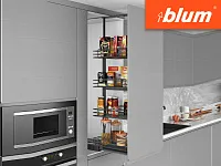 S-1928-A Шкаф-колонна в базу 450 мм, Starax 6-ти ярусная, (380х510х1850-2000), антрацит