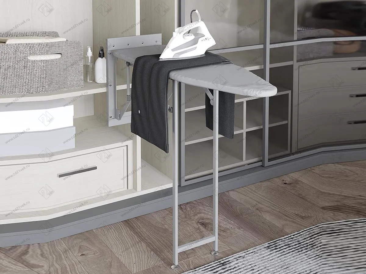 S-6611-G  Встроенная гладильная доска, Starax, (150х340х1480 мм), серая 1