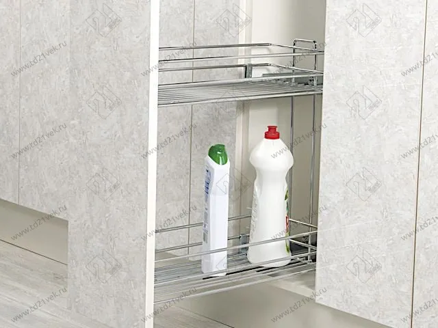 S-2424-С Бутылочница 250, Starax, 2-х ярусная, направляющие Blum Tandem, (203х475х495 мм), частичное выдвижение, правая 1