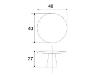 RC035BL.4 Ручка-кнопка, черный матовый <40>